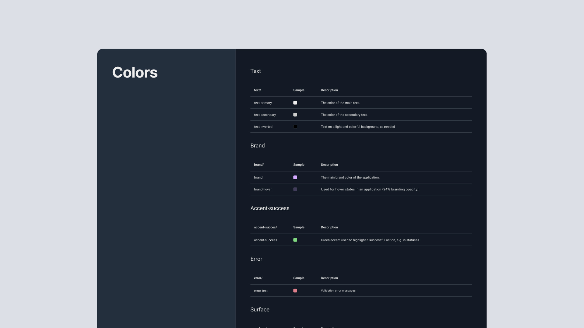 Comprehensive Figma color documentation